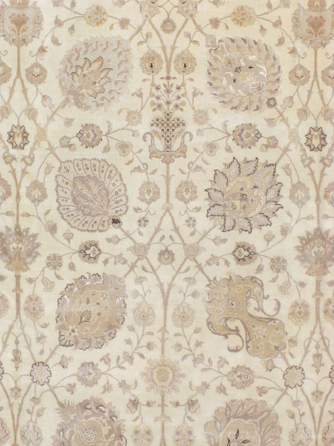 Vintage Persian Tabriz Carpet, No.13844 - Staging