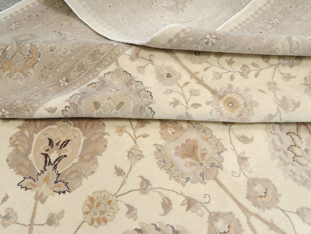 Vintage Persian Tabriz Carpet, No.13844 - Staging