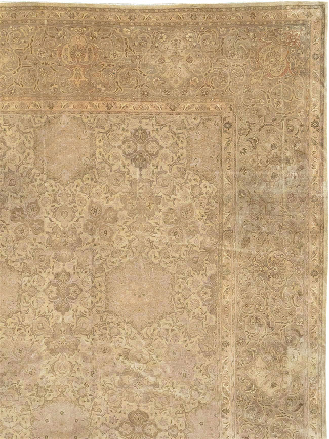 Vintage Persian Tabriz Oversize Carpet, No.13854 - Staging