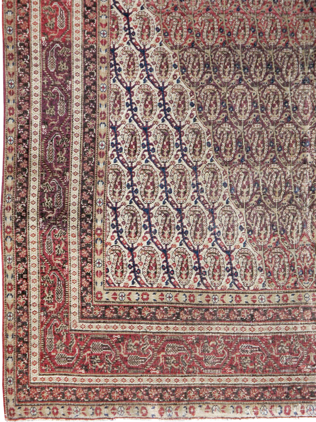Antique Persian Khorossan Carpet, No.13869 - Staging
