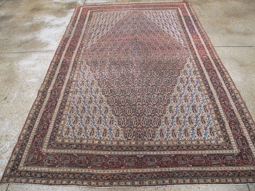 Antique Persian Khorossan Carpet, No.13869 - Staging