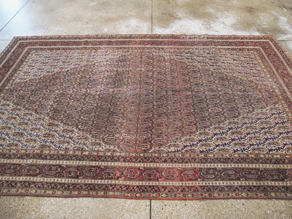 Antique Persian Khorossan Carpet, No.13869 - Staging