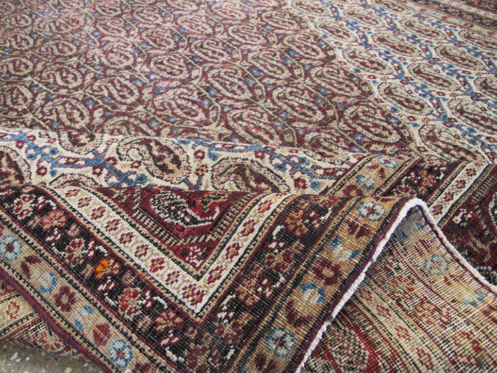 Antique Persian Khorossan Carpet, No.13869 - Staging