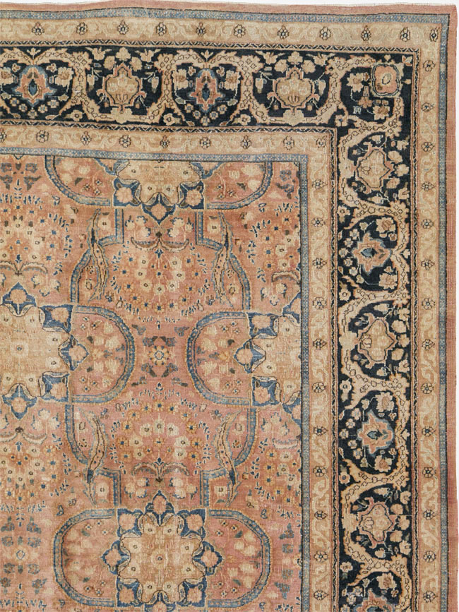 Antique Persian Mashad Carpet, No.13879 - Staging