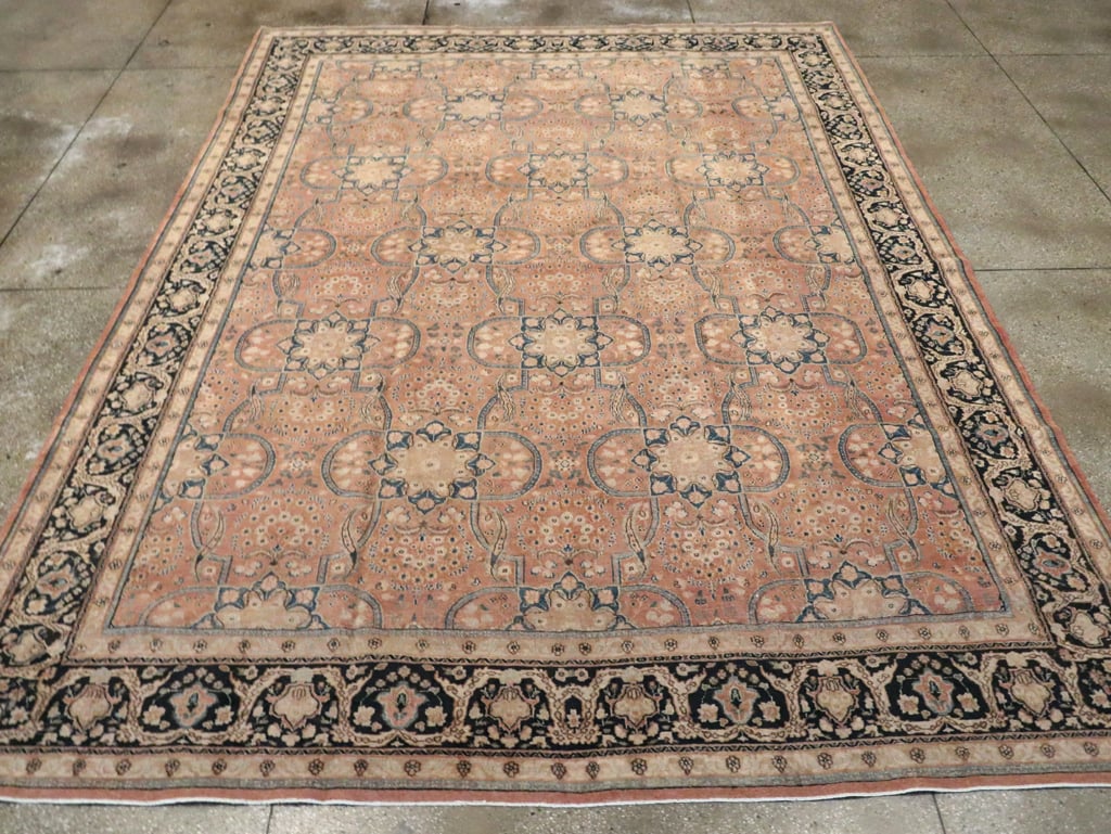 Antique Persian Mashad Carpet, No.13879 - Staging