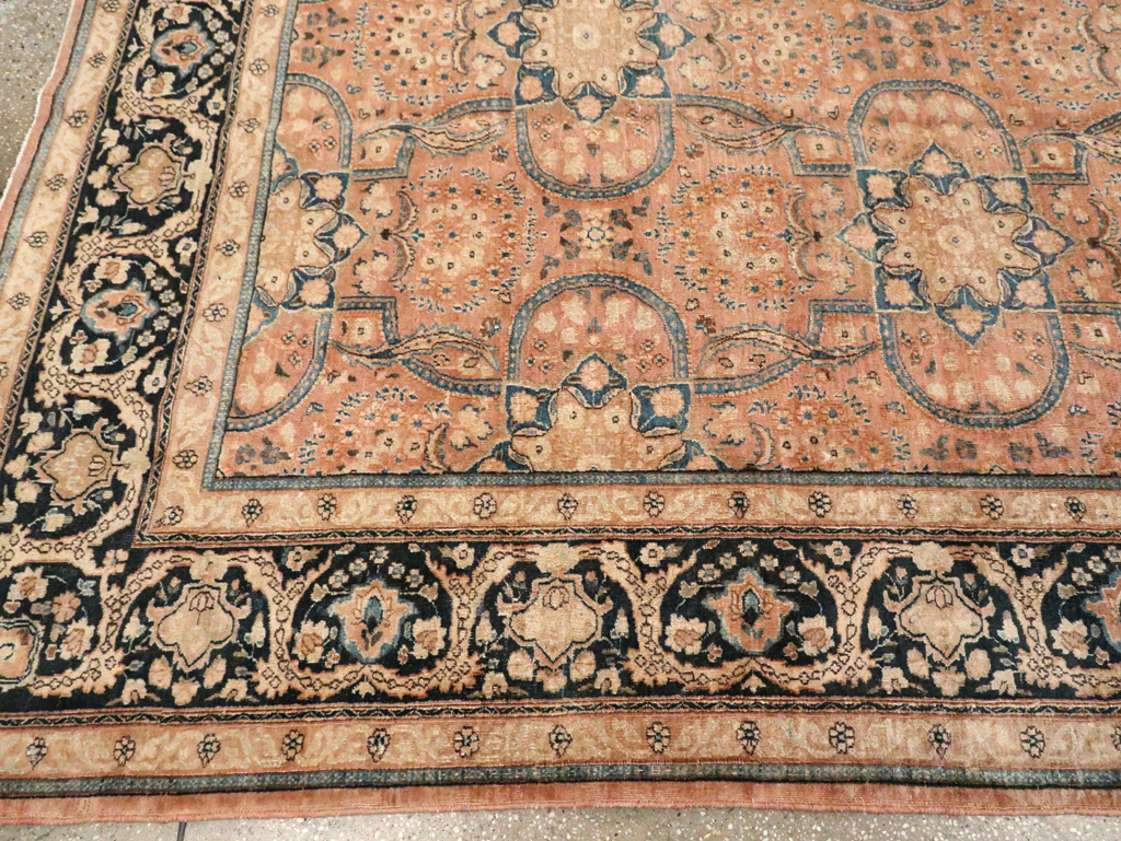 Antique Persian Mashad Carpet, No.13879 - Staging
