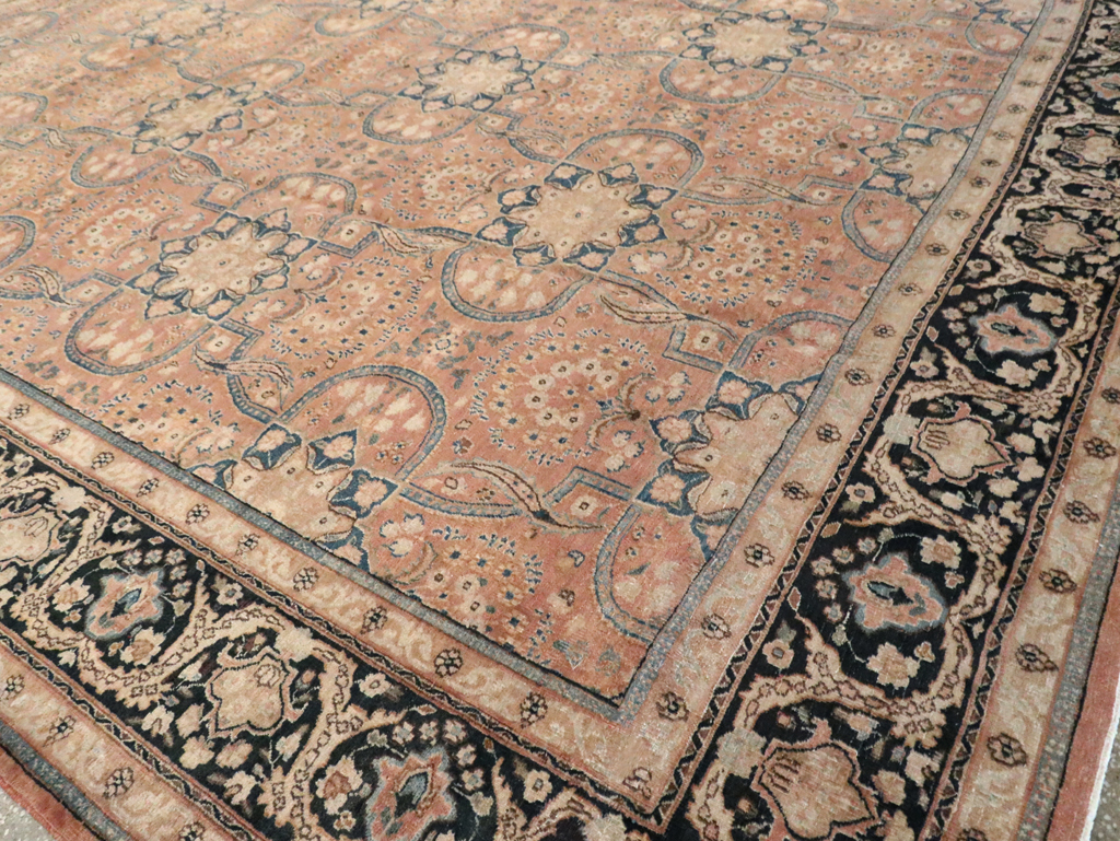 Antique Persian Mashad Carpet, No.13879 - Staging