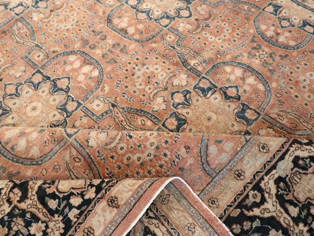 Antique Persian Mashad Carpet, No.13879 - Staging