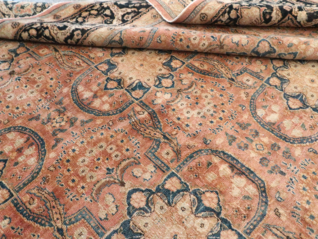 Antique Persian Mashad Carpet, No.13879 - Staging