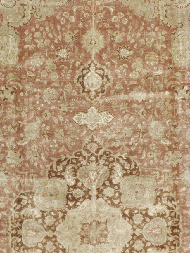Vintage Persian Tabirz Carpet, No.13901 - Staging