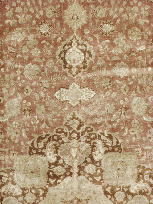 Vintage Persian Tabirz Carpet, No.13901 - Staging