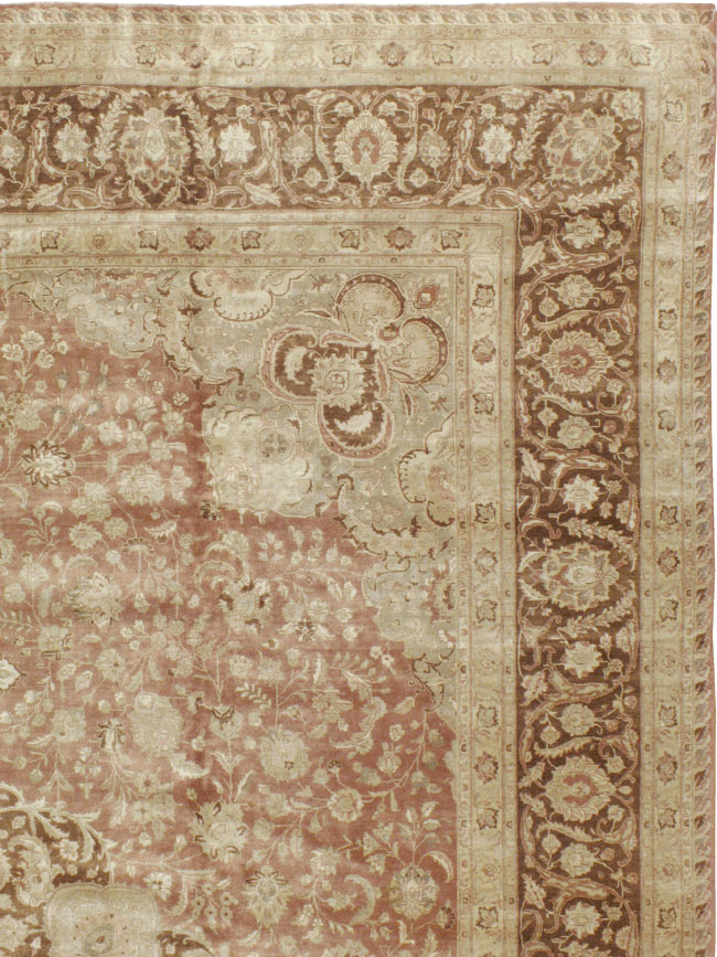Vintage Persian Tabirz Carpet, No.13901 - Staging