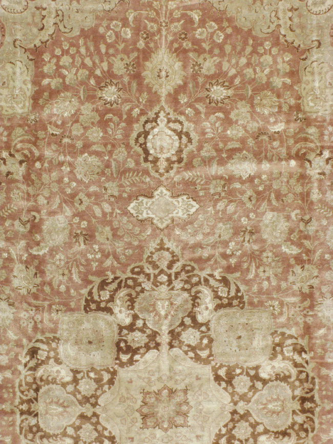 Vintage Persian Tabirz Carpet, No.13901 - Staging