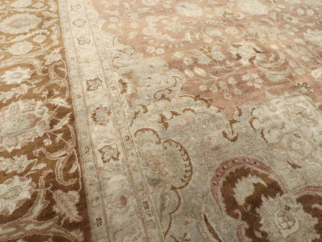 Vintage Persian Tabirz Carpet, No.13901 - Staging