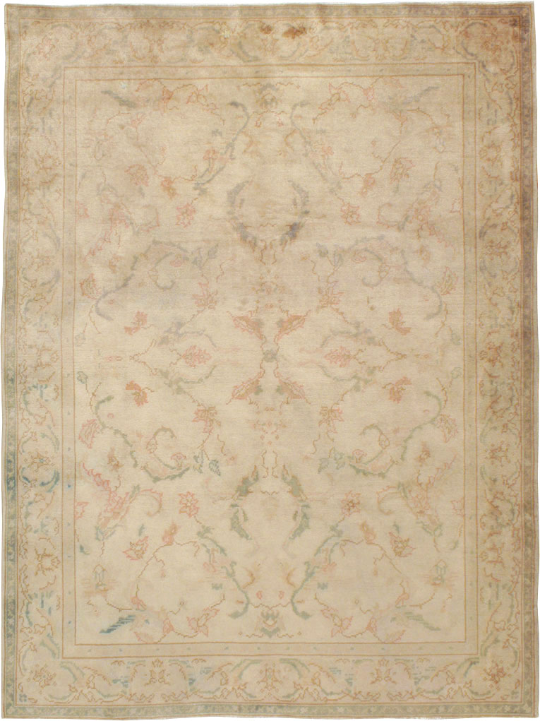 Antique Turkish Oushak Carpet, No.13910 - Staging