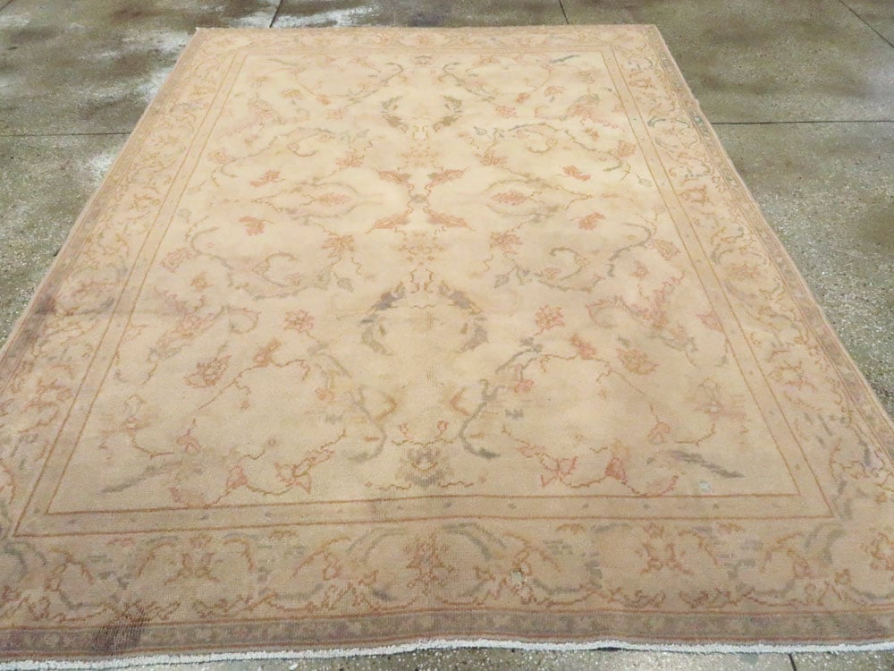 Antique Turkish Oushak Carpet, No.13910 - Staging