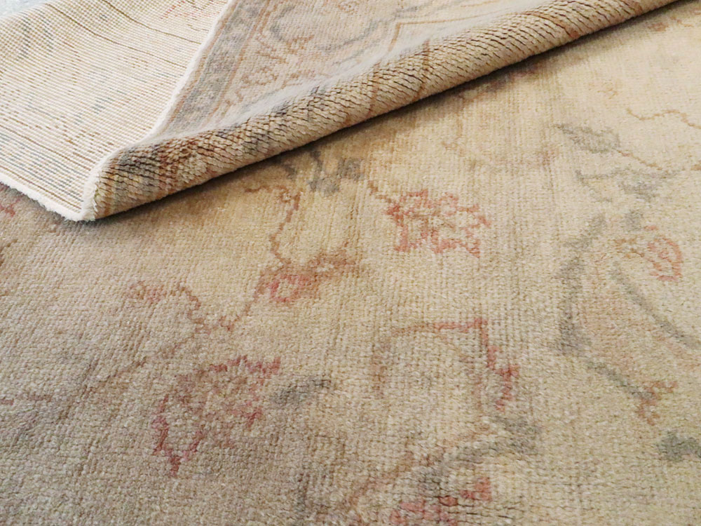 Antique Turkish Oushak Carpet, No.13910 - Staging