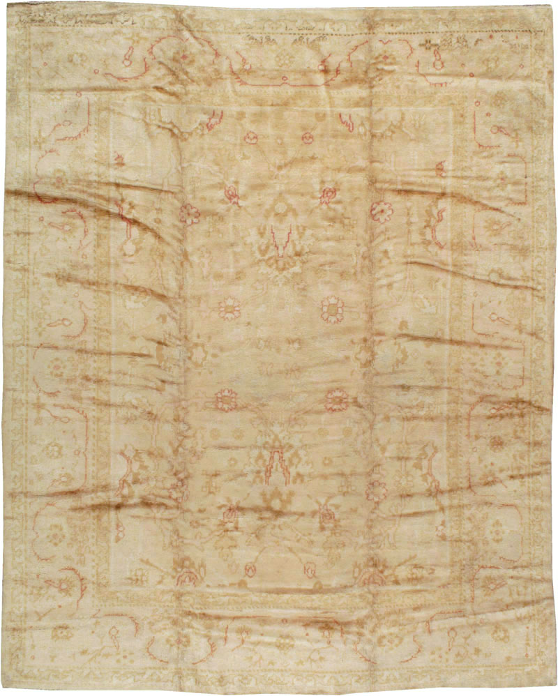 Antique Turkish Oushak Carpet, No.13914 - Staging