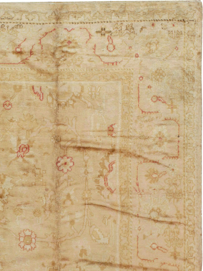 Antique Turkish Oushak Carpet, No.13914 - Staging