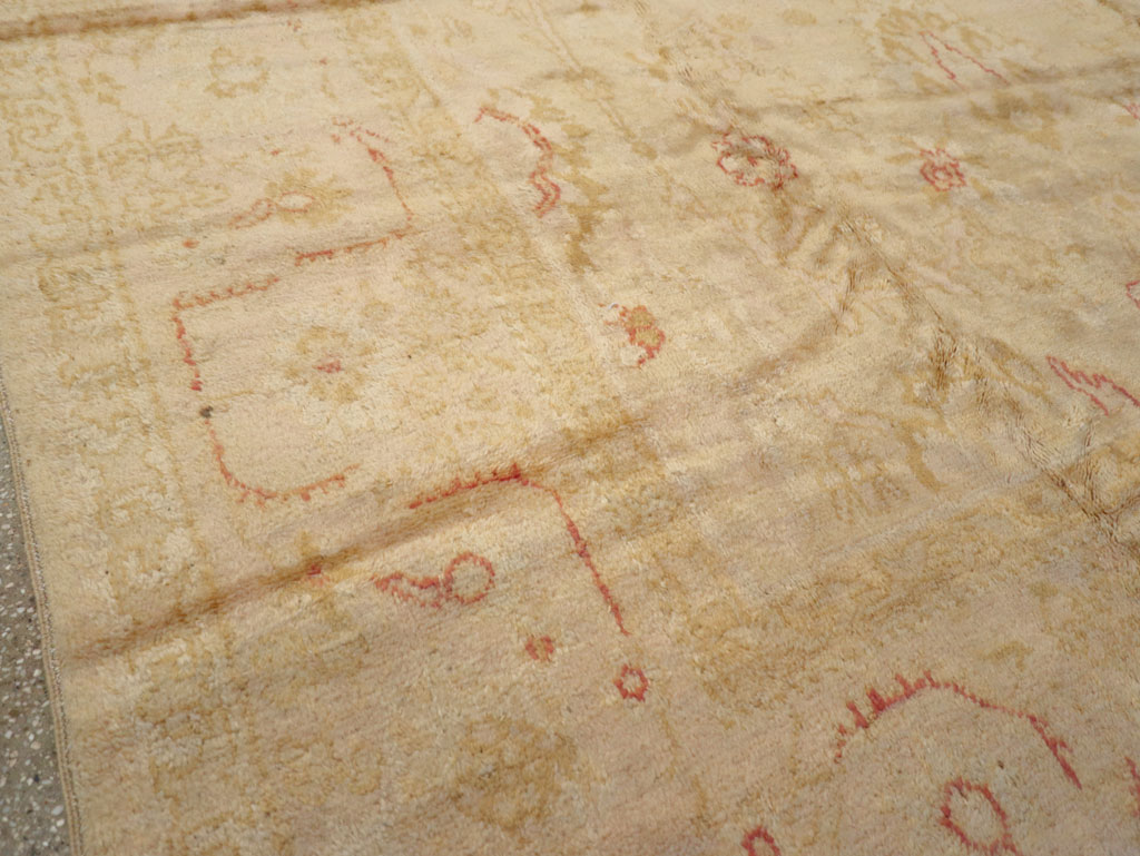 Antique Turkish Oushak Carpet, No.13914 - Staging