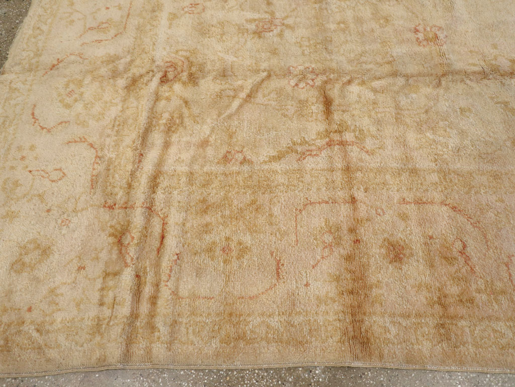 Antique Turkish Oushak Carpet, No.13914 - Staging