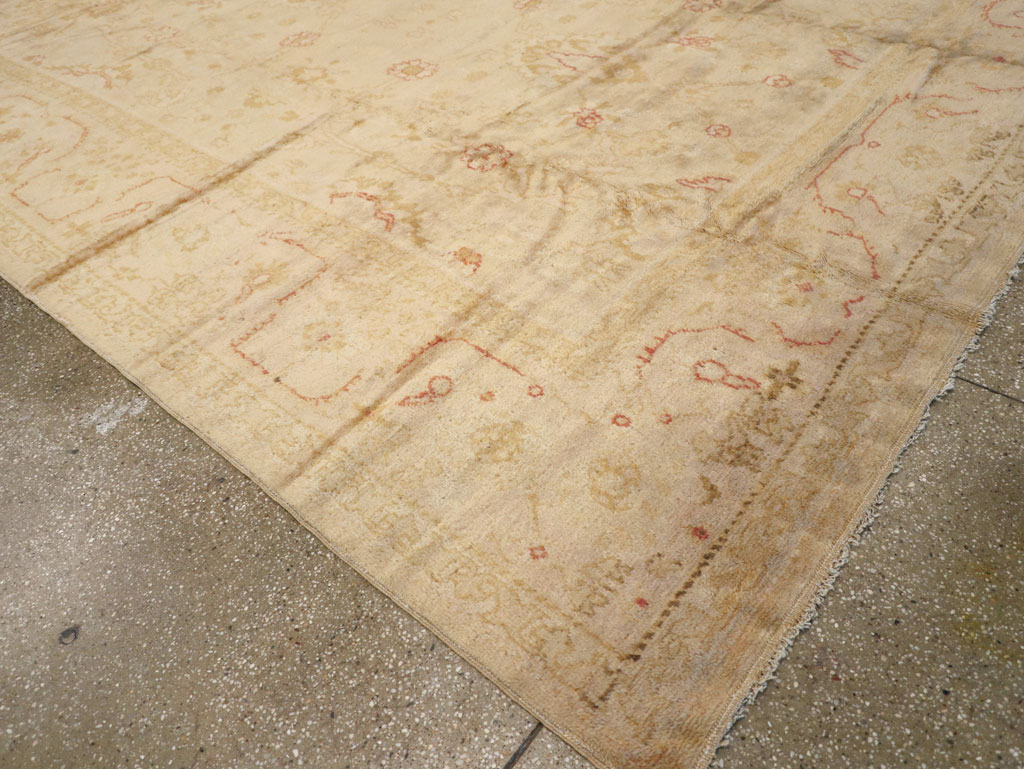 Antique Turkish Oushak Carpet, No.13914 - Staging