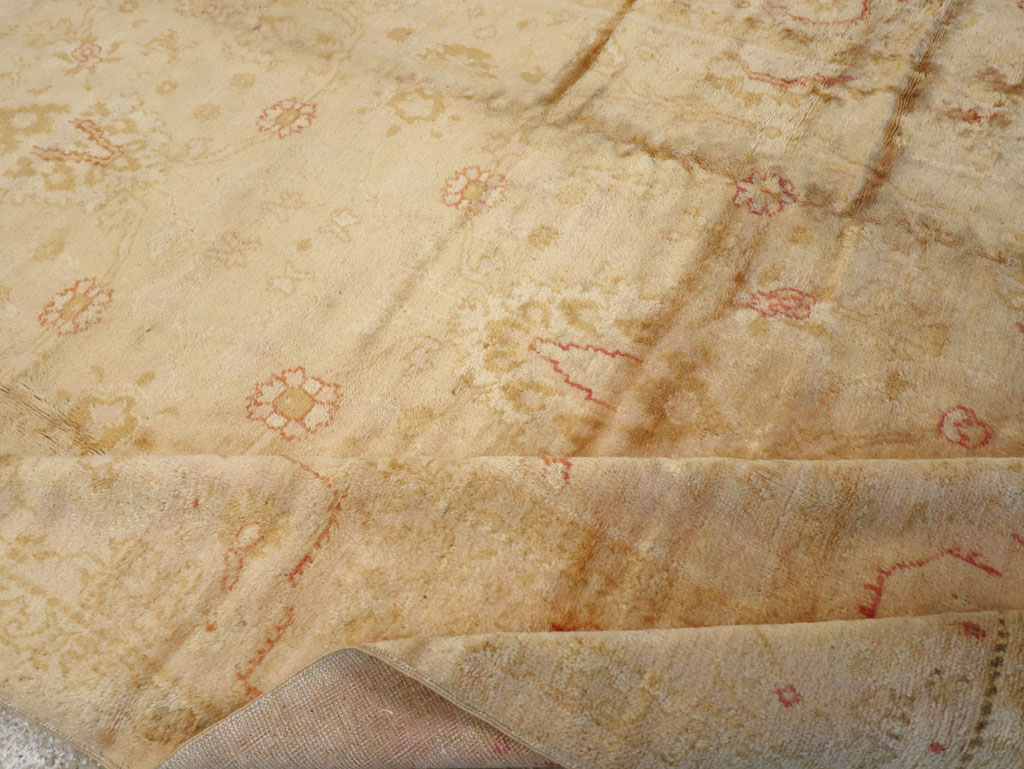 Antique Turkish Oushak Carpet, No.13914 - Staging