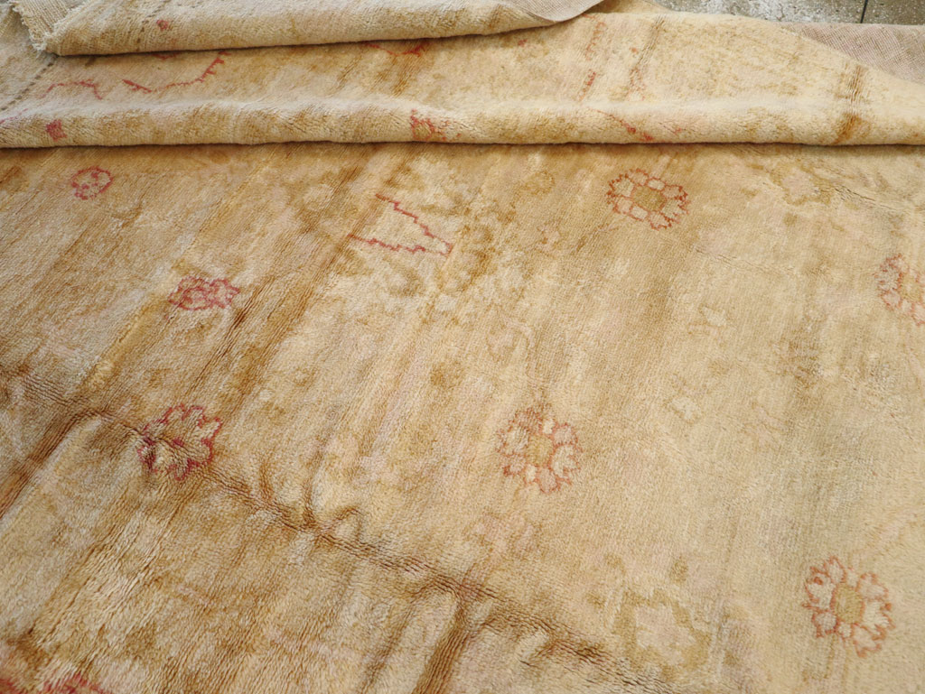 Antique Turkish Oushak Carpet, No.13914 - Staging