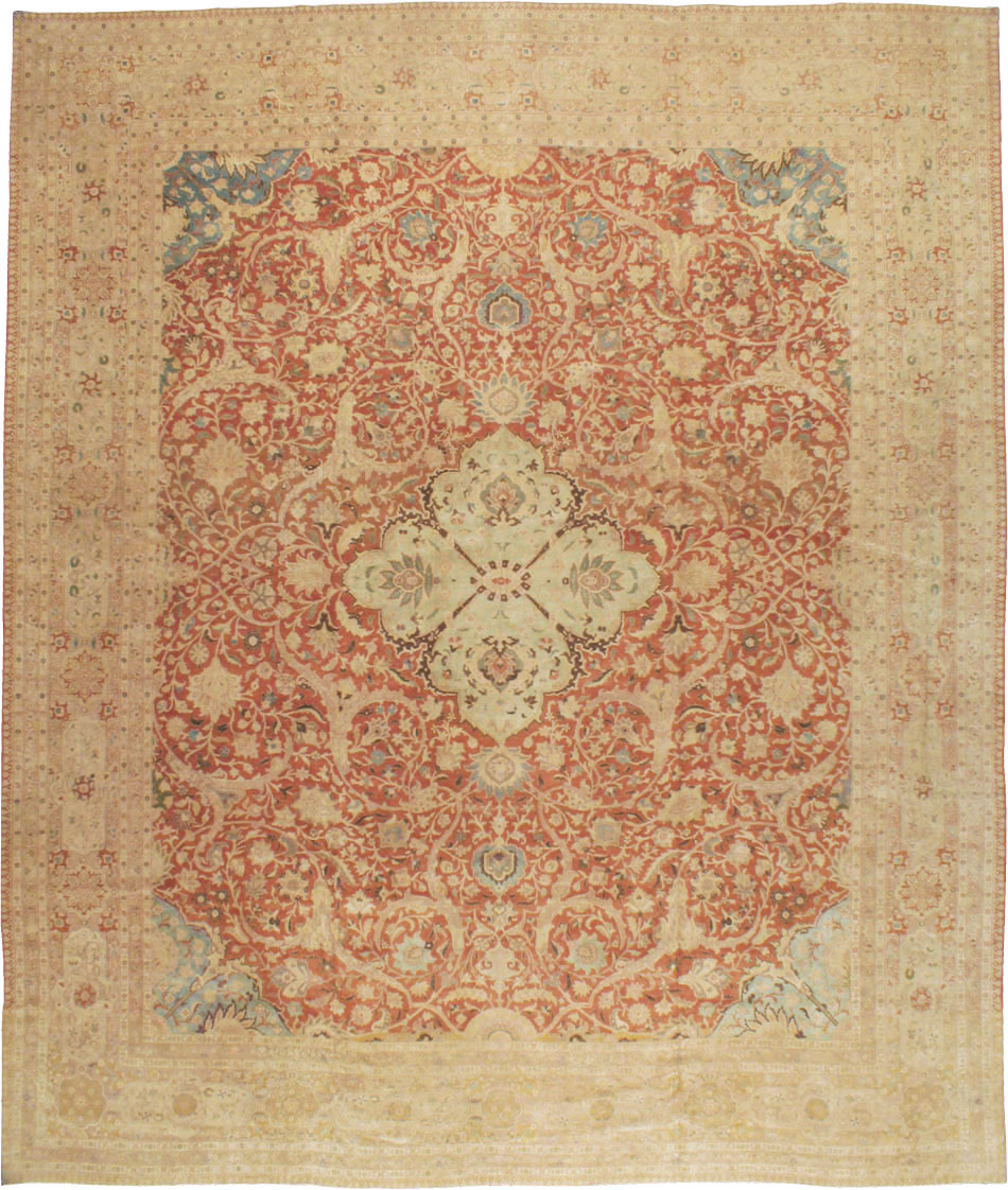 Vintage Persian Tabriz Carpet, No.13920 - Staging
