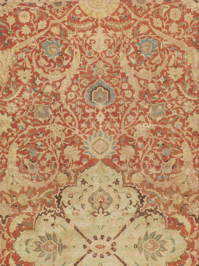 Vintage Persian Tabriz Carpet, No.13920 - Staging