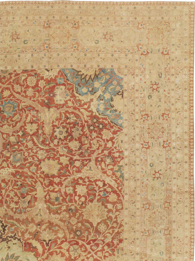 Vintage Persian Tabriz Carpet, No.13920 - Staging
