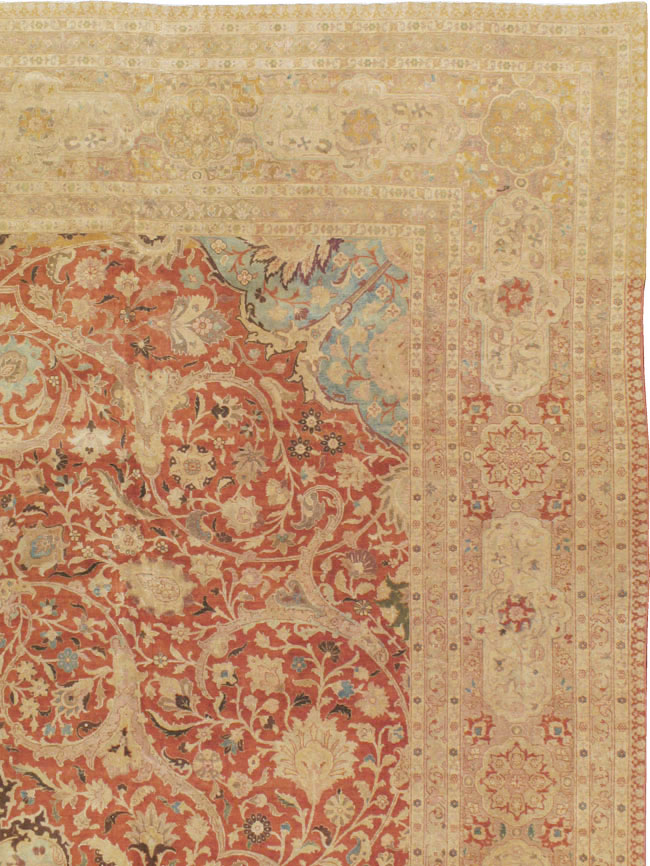 Vintage Persian Tabriz Carpet, No.13920 - Staging