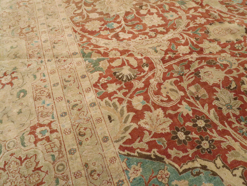 Vintage Persian Tabriz Carpet, No.13920 - Staging
