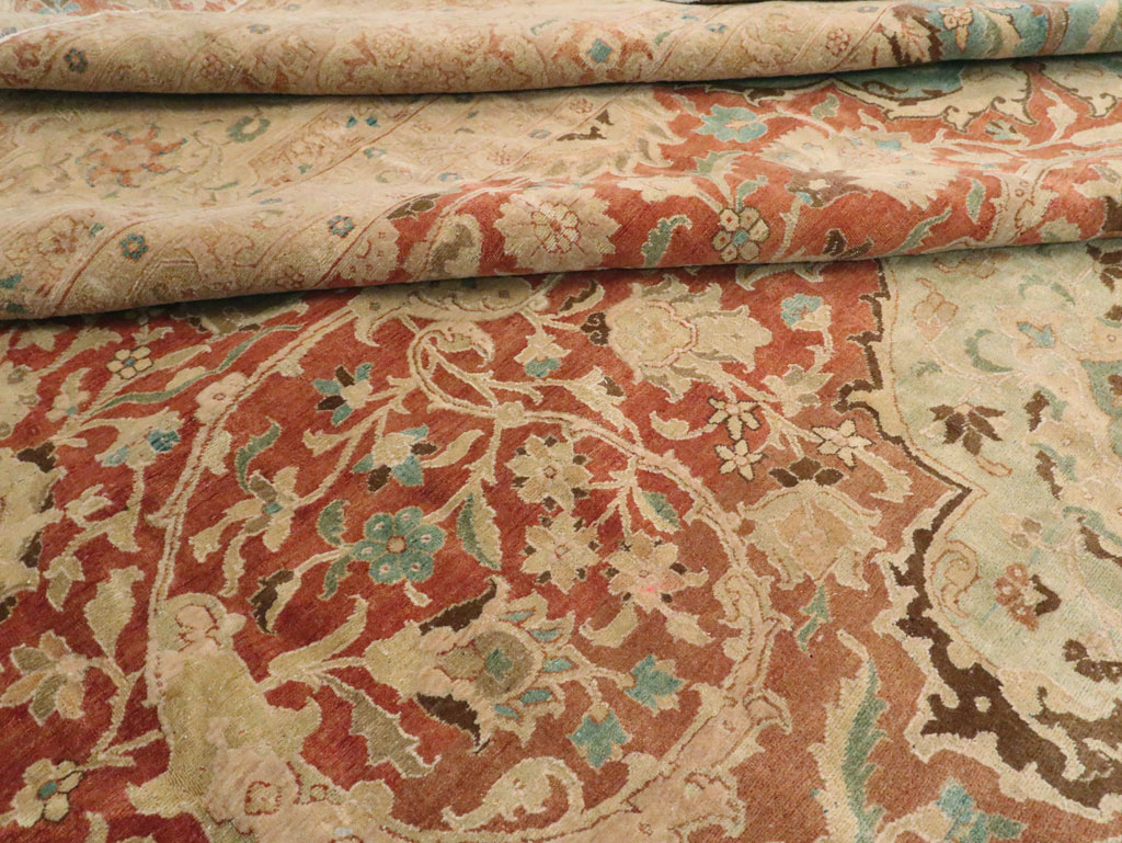 Vintage Persian Tabriz Carpet, No.13920 - Staging