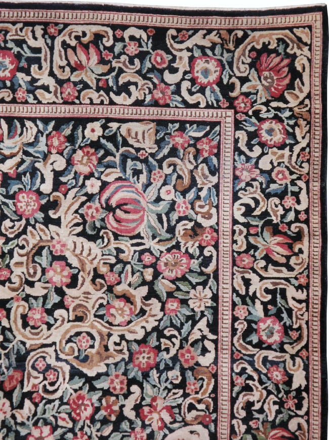 Antique Persian Kashan Carpet, No.13921 - Staging