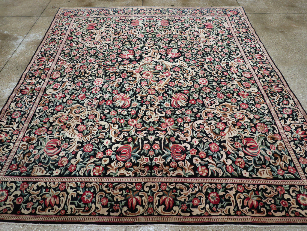Antique Persian Kashan Carpet, No.13921 - Staging