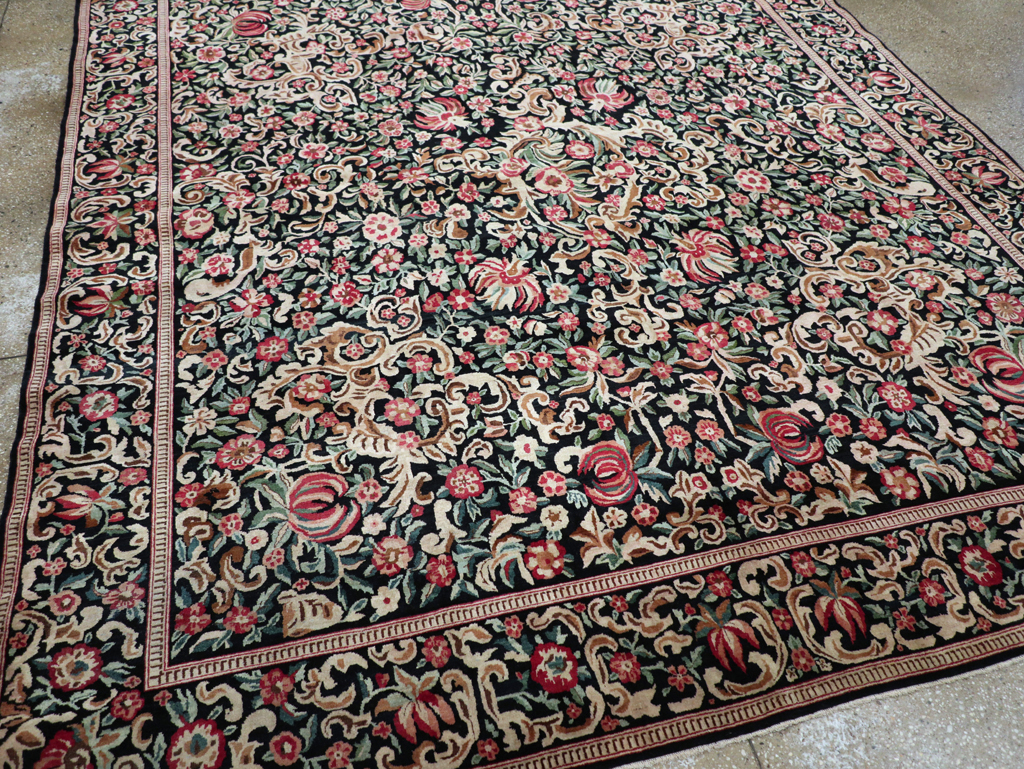 Antique Persian Kashan Carpet, No.13921 - Staging