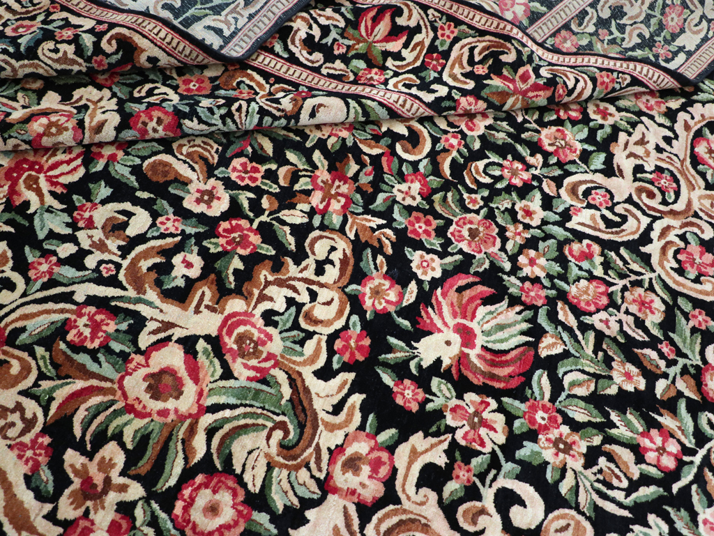 Antique Persian Kashan Carpet, No.13921 - Staging