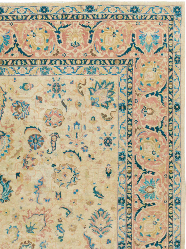 Vintage Persian Tabriz Carpet, No.13937 - Staging