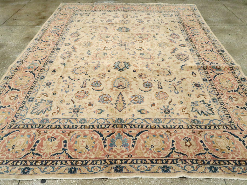 Vintage Persian Tabriz Carpet, No.13937 - Staging