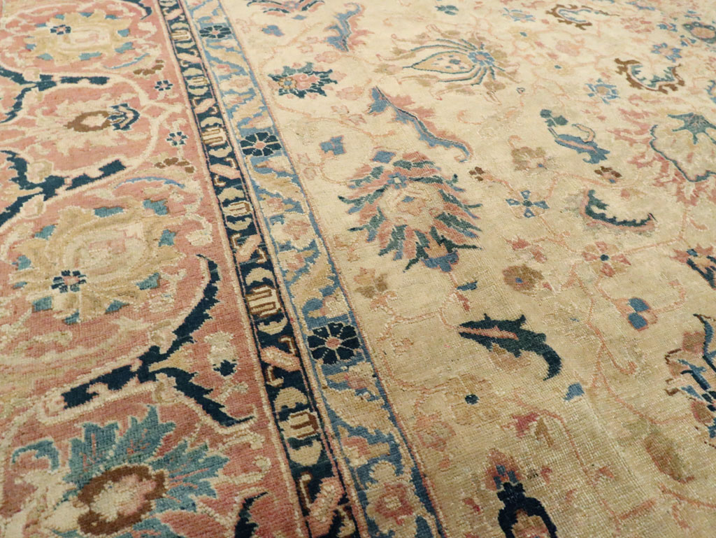 Vintage Persian Tabriz Carpet, No.13937 - Staging