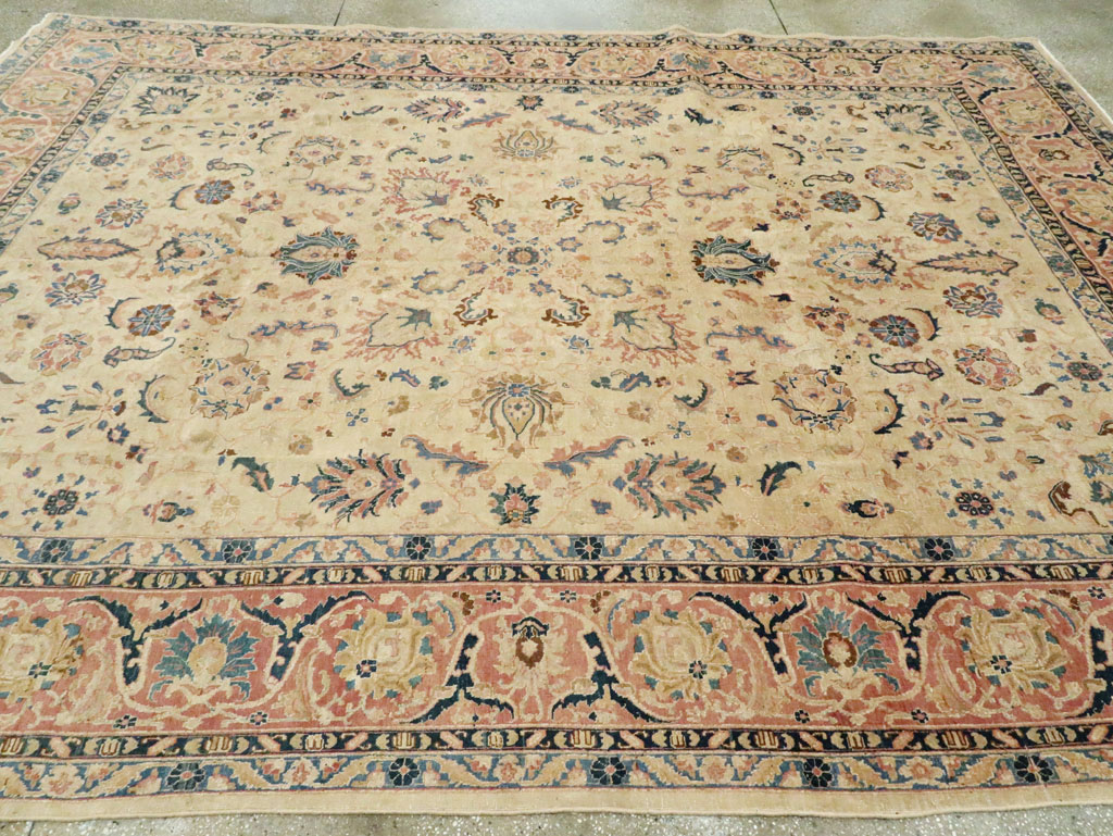 Vintage Persian Tabriz Carpet, No.13937 - Staging