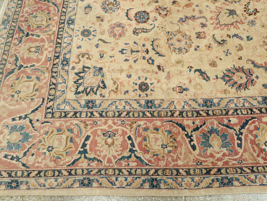 Vintage Persian Tabriz Carpet, No.13937 - Staging