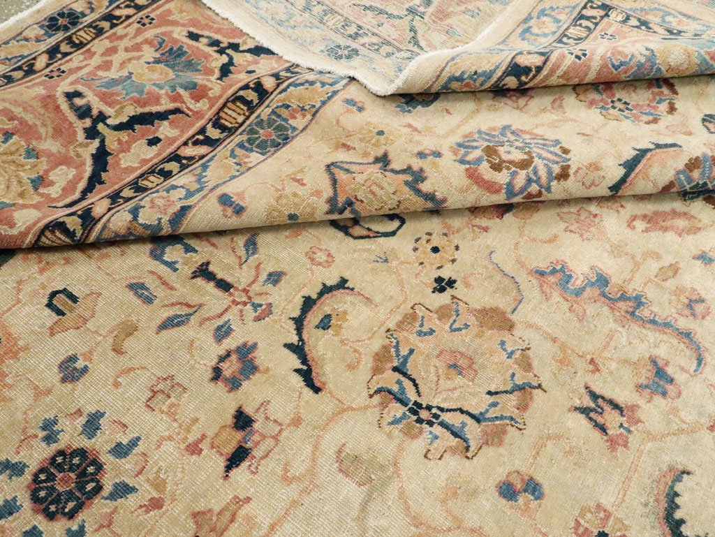 Vintage Persian Tabriz Carpet, No.13937 - Staging