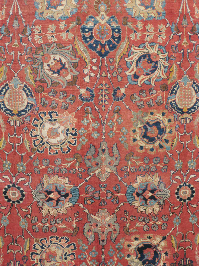 Antique Persian Tabriz Carpet, No.13939 - Staging