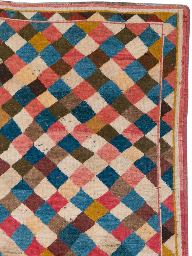 Vintage Persian Gabbeh Rug, No.13964 - Staging