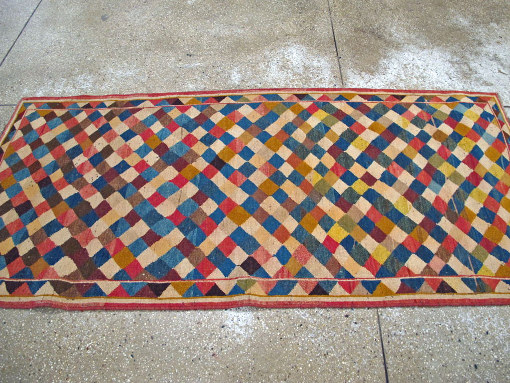Vintage Persian Gabbeh Rug, No.13964 - Staging