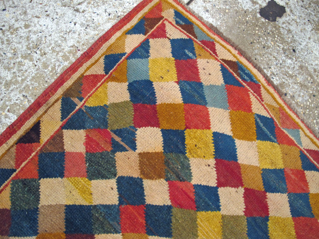 Vintage Persian Gabbeh Rug, No.13964 - Staging