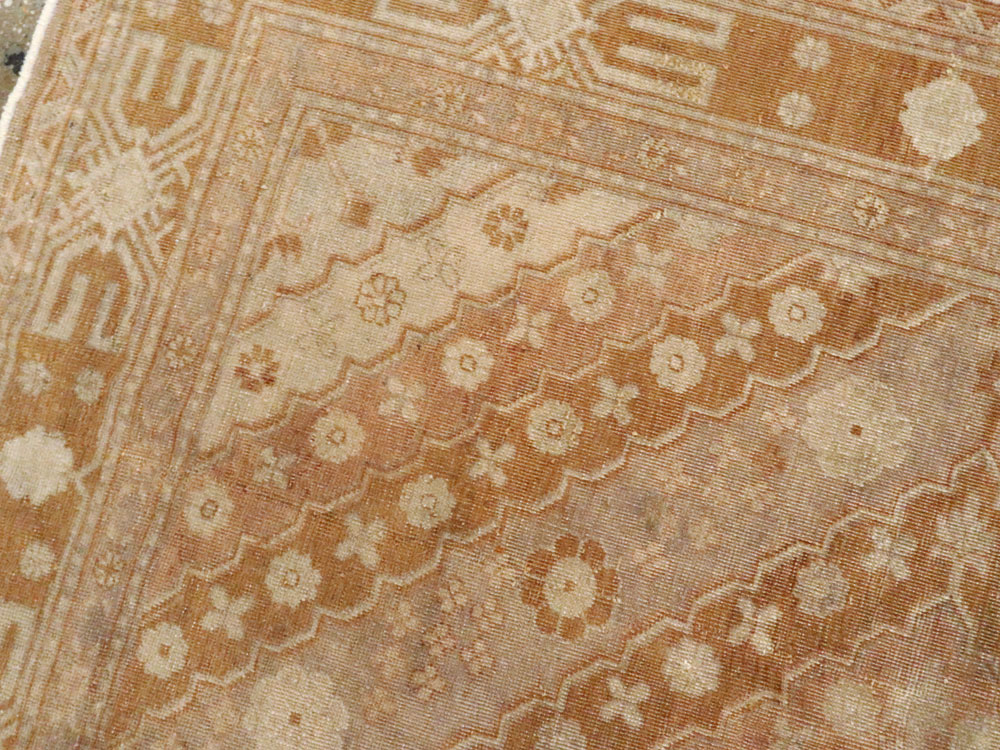 Antique East Turkestan Khotan Carpet, No.13967 - Staging