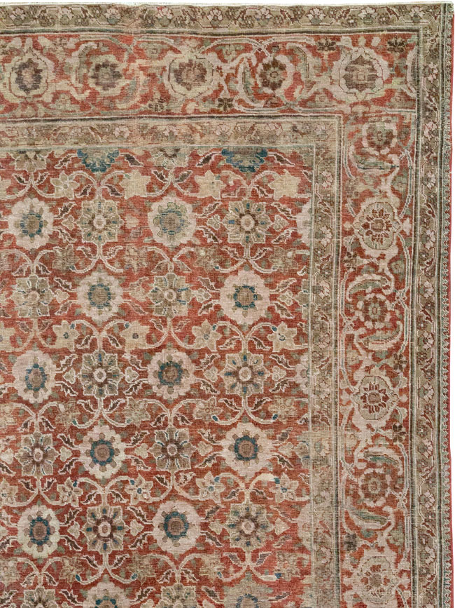 Antique Persian Tabriz Carpet, No.13971 - Staging